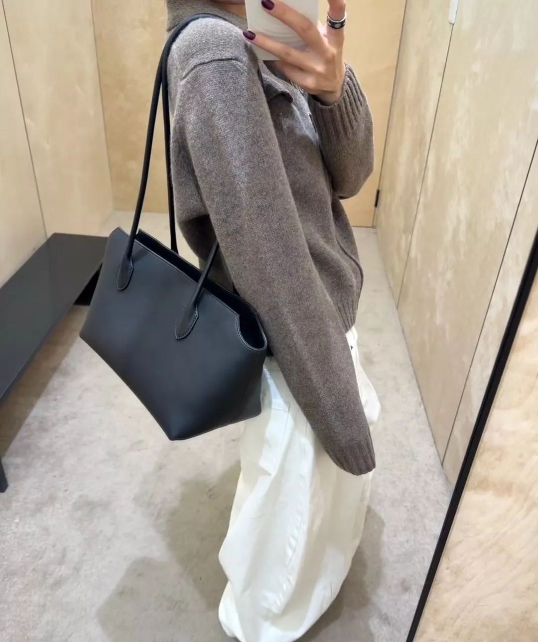 더로우 테라스 마사니 새들레더 토트백 상세 이미지 20