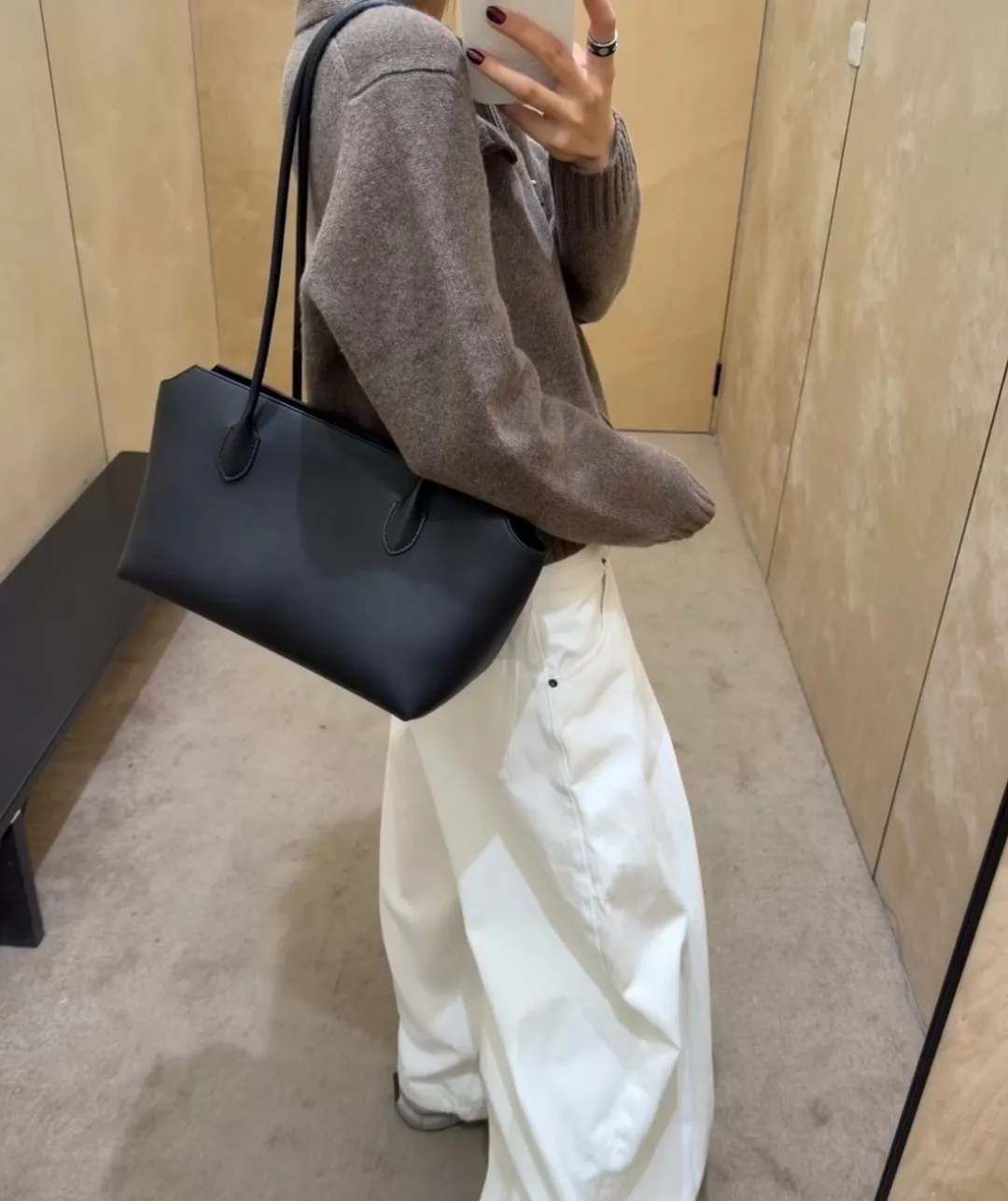 더로우 테라스 마사니 새들레더 토트백 상세 이미지 21
