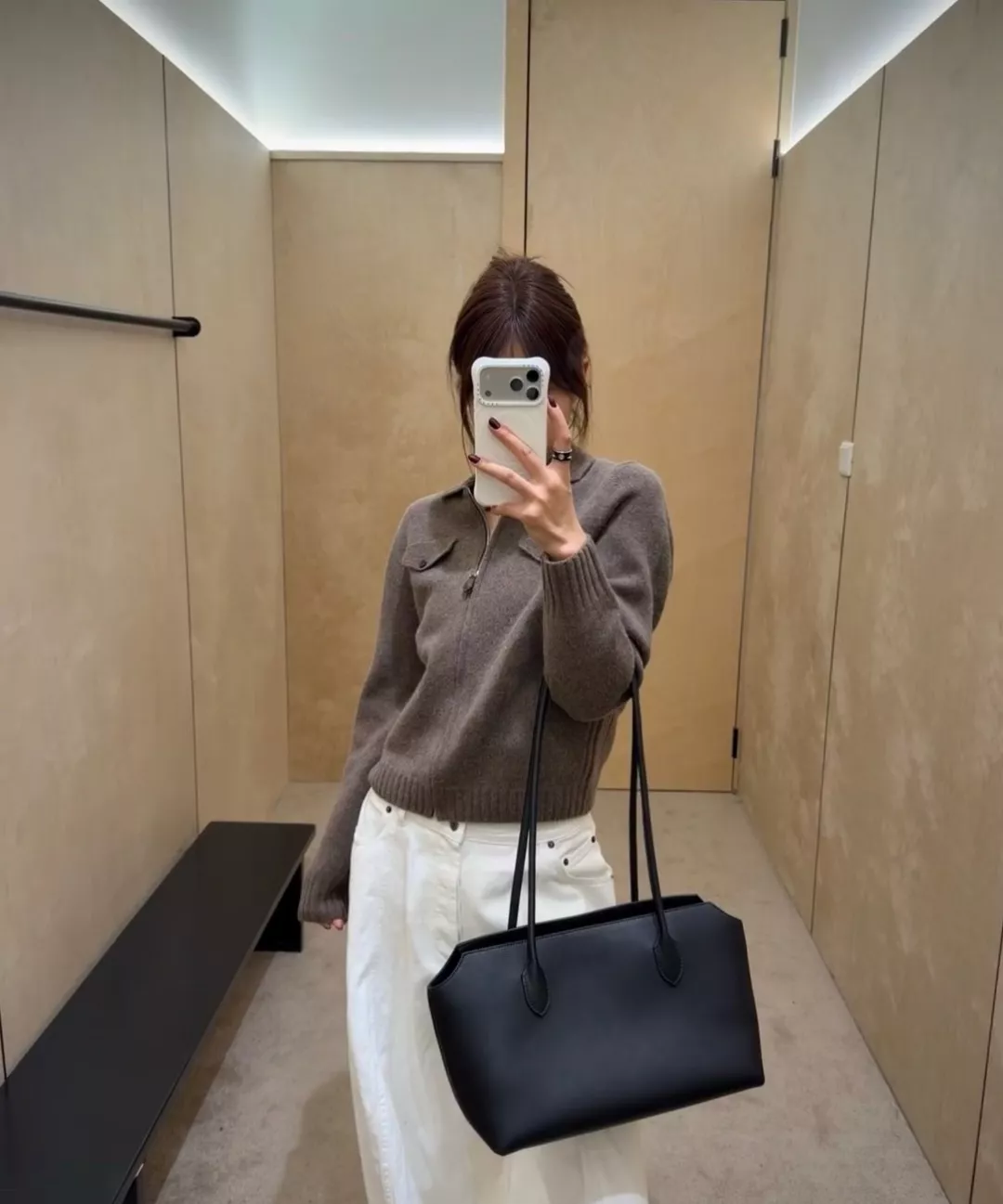 더로우 테라스 마사니 새들레더 토트백 상세 이미지 22