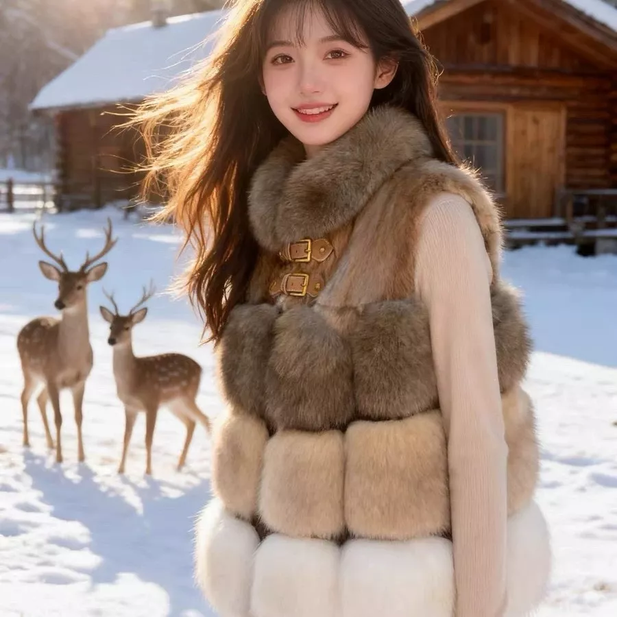 펜디 폭스퍼 그라데이션 퍼 베스트 상세 이미지 20