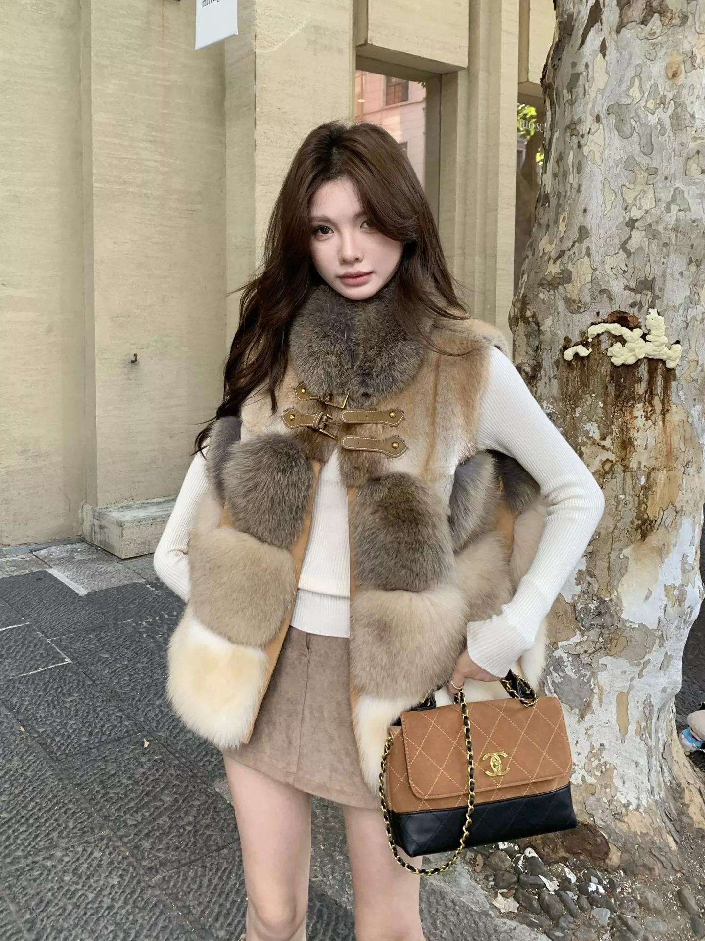 펜디 폭스퍼 그라데이션 퍼 베스트 상세 이미지 23