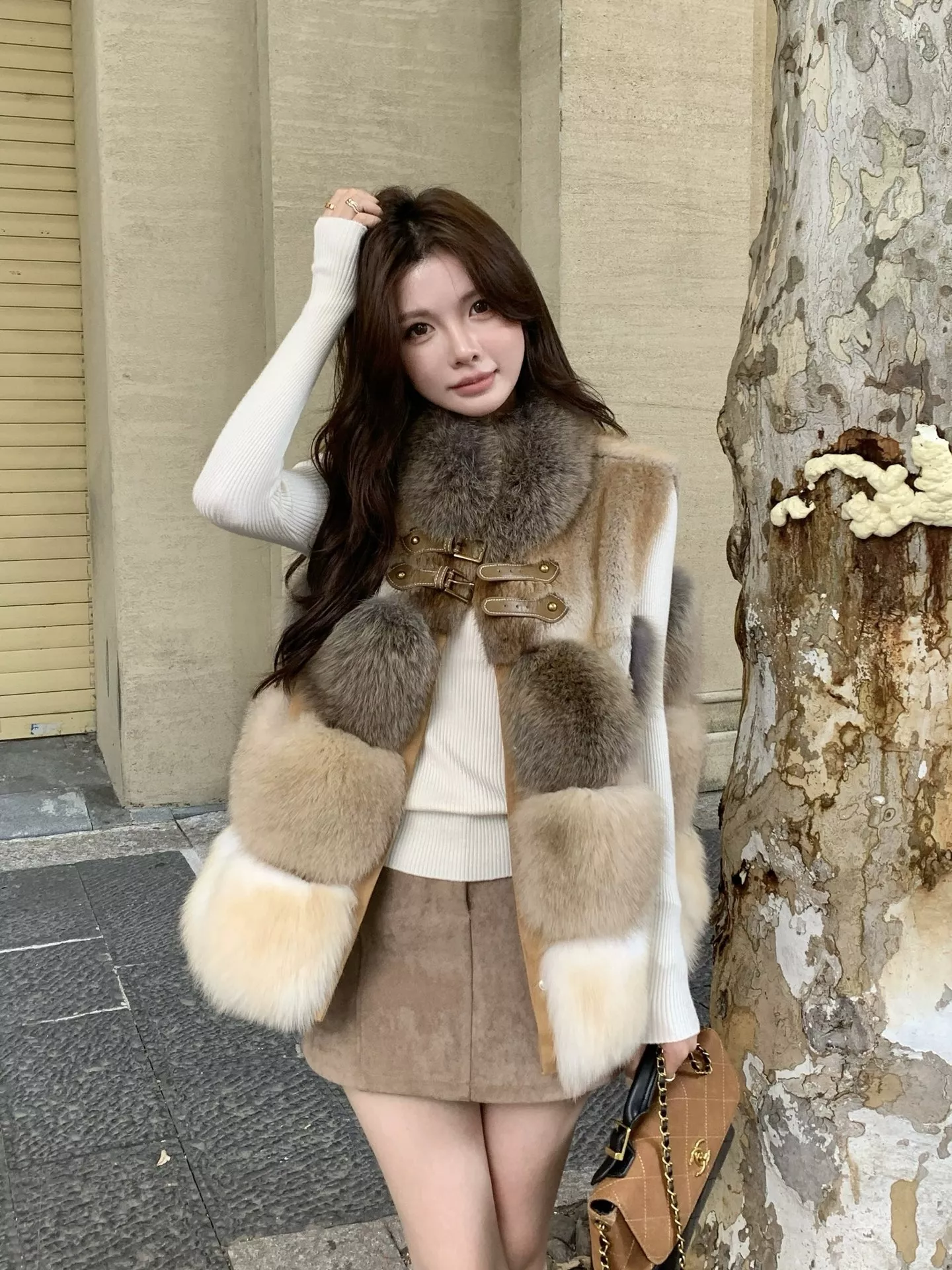 펜디 폭스퍼 그라데이션 퍼 베스트 상세 이미지 22