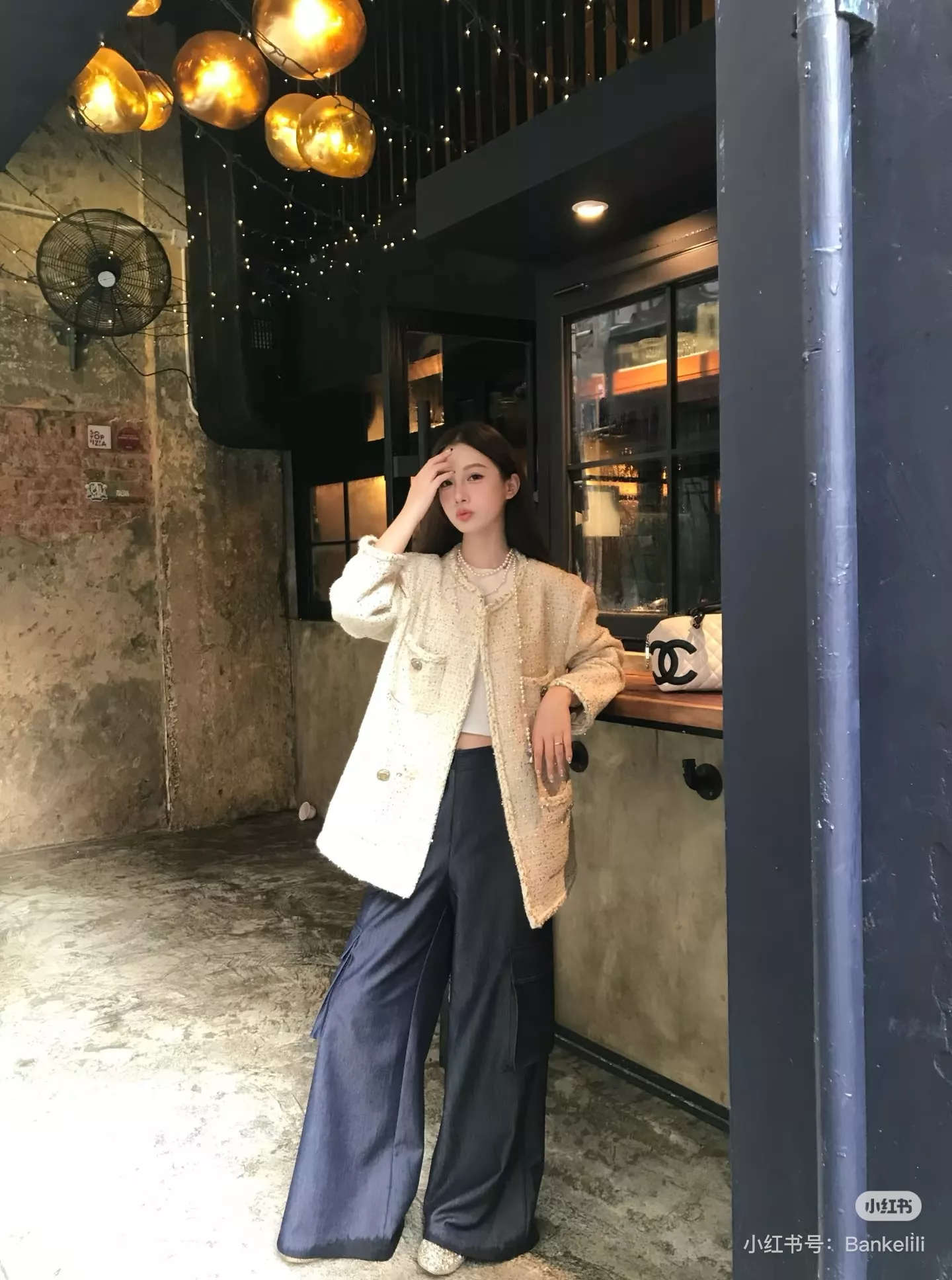 샤넬 다운 충전 트위드 프린지 재킷 상세 이미지 23