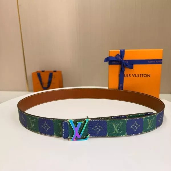 루이비통 모노그램 체크 LV 이니셜 버클 양면 벨트