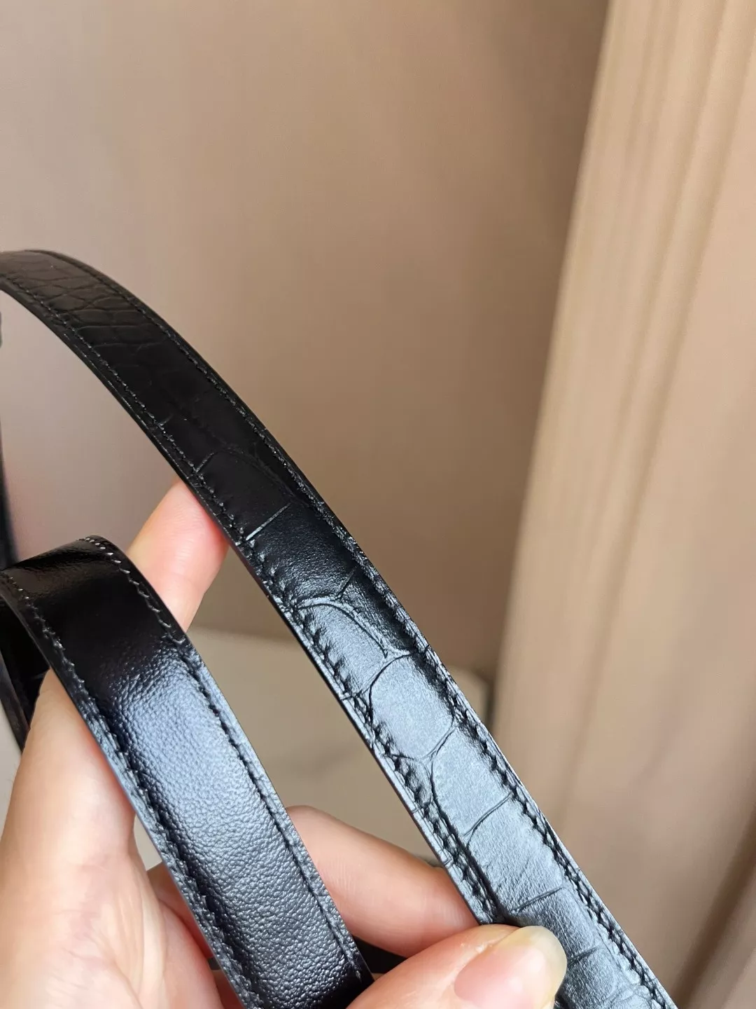 에르메스 켈리 스타일 얇은 가죽 허리벨트 1.8cm 상세 이미지 6