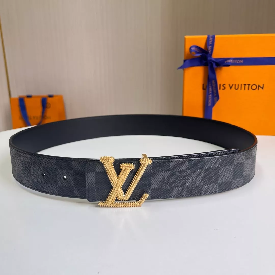 루이비통 다미에 그래픽 캔버스 골드 LV 버클 벨트 상세 이미지 1