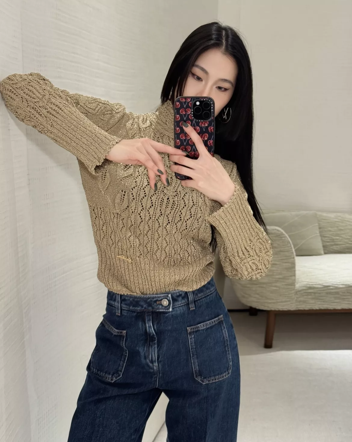 루이비통 모노그램 디테일 원색 데님 팬츠 상세 이미지 21
