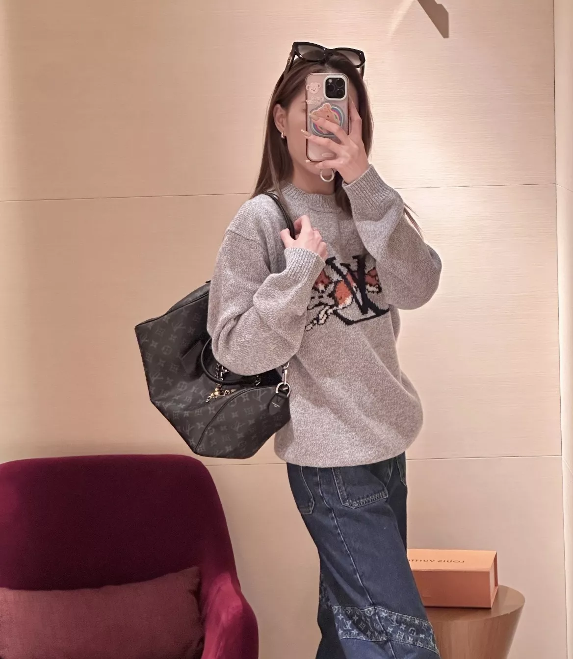 루이비통 모노그램 디테일 원색 데님 팬츠 상세 이미지 23