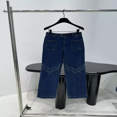 루이비통 모노그램 디테일 원색 데님 팬츠