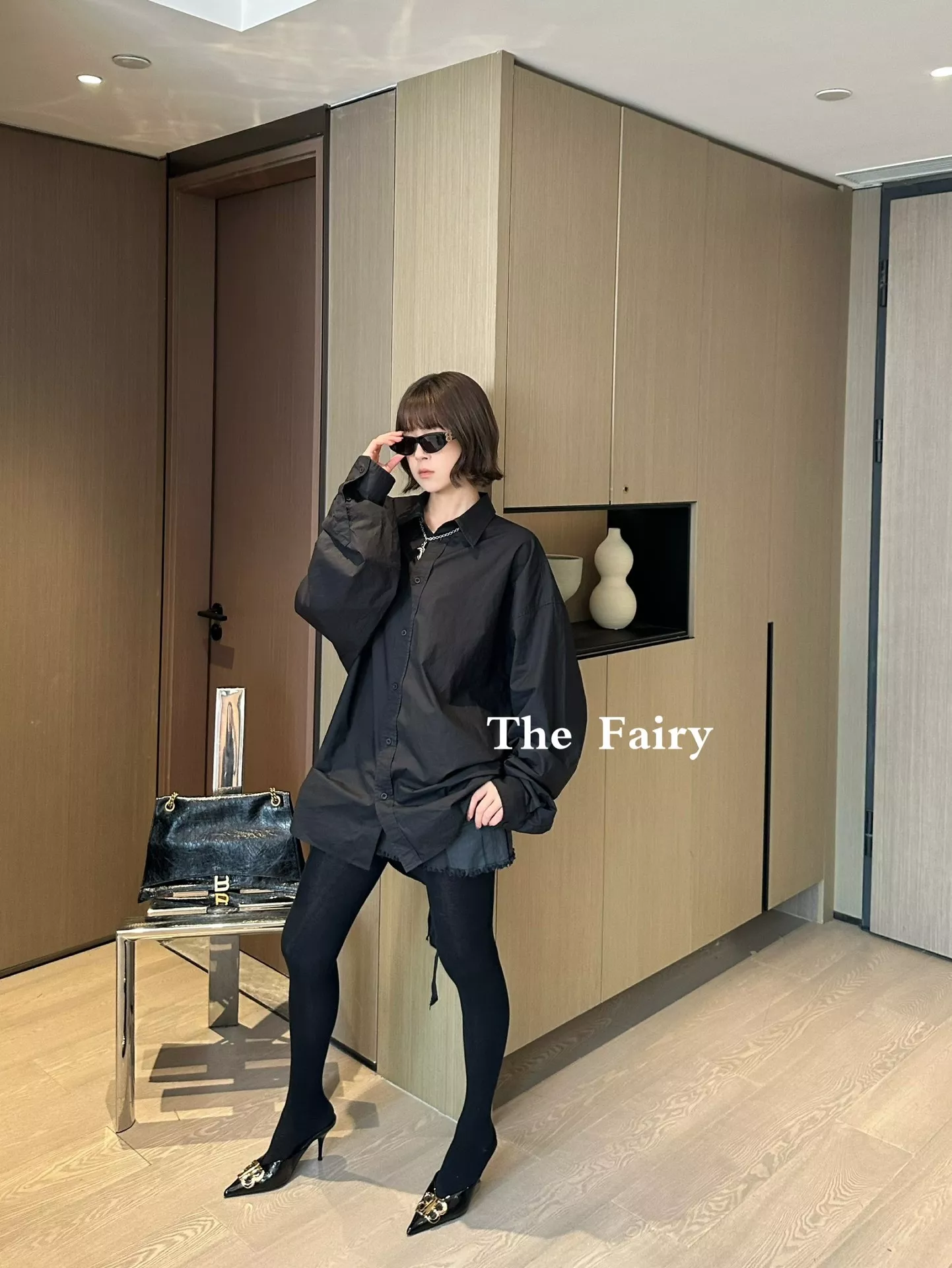 발렌시아가 레이스업 오버핏 스트링 셔츠 상세 이미지 17
