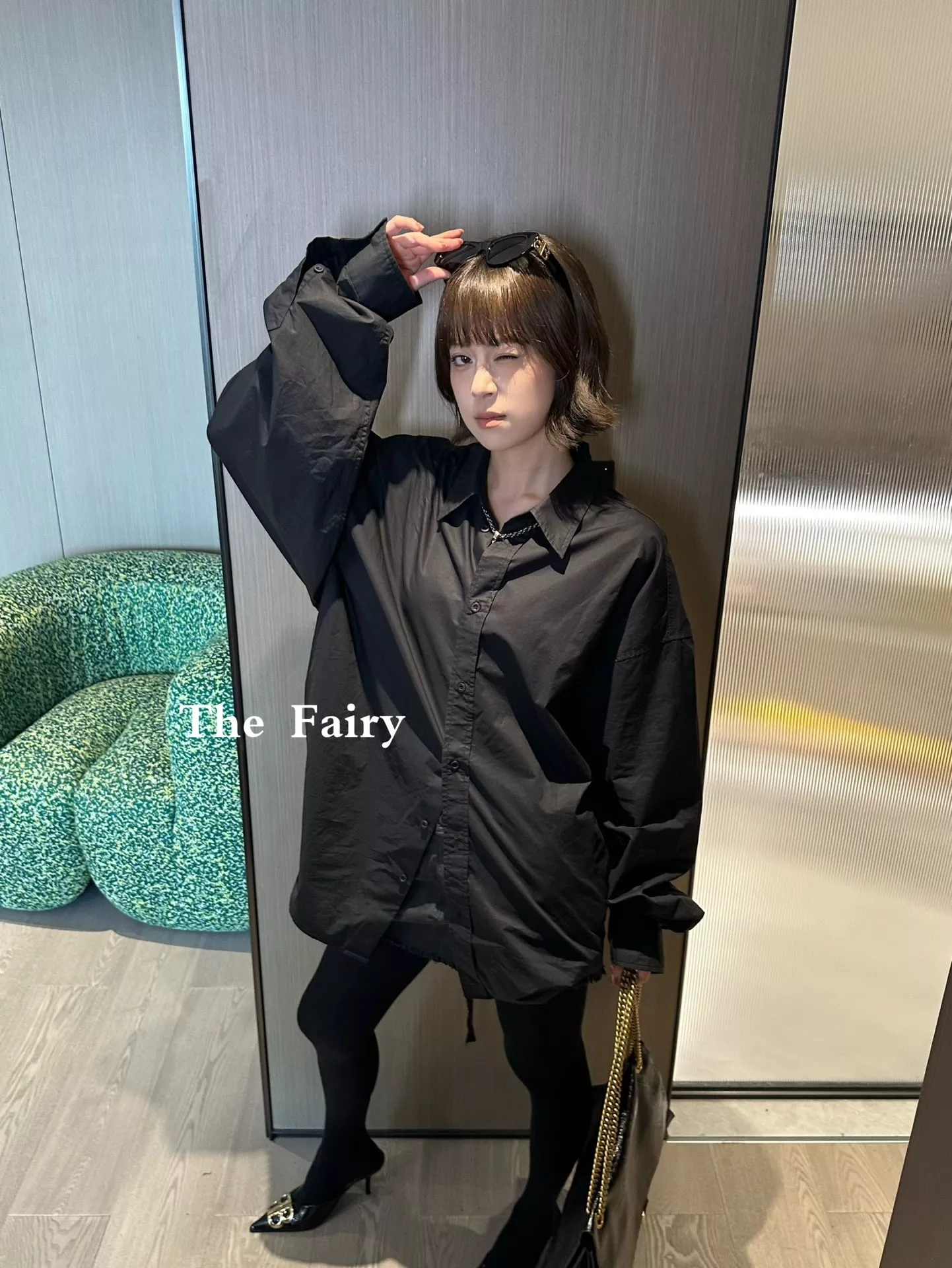 발렌시아가 레이스업 오버핏 스트링 셔츠 상세 이미지 16