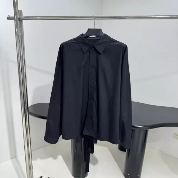 발렌시아가 레이스업 오버핏 스트링 셔츠