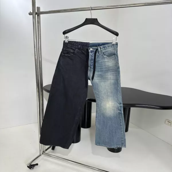 발렌시아가 하이브리드 배기 투톤 데님 팬츠