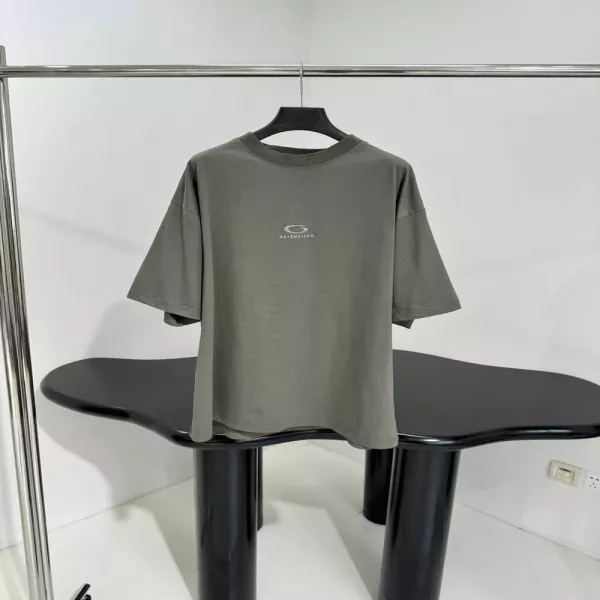 발렌시아가 루프 스포츠 아이콘 오버핏 워싱 프린트 티셔츠