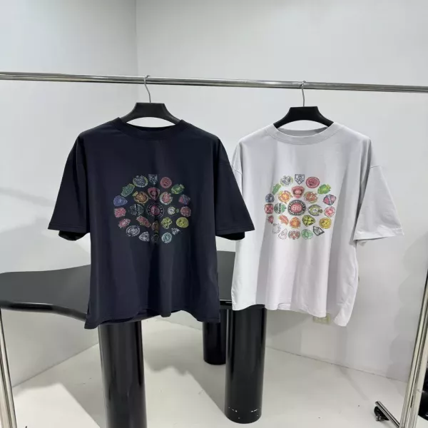 발렌시아가 스파이럴 크레스트 오버핏 반소매 티셔츠