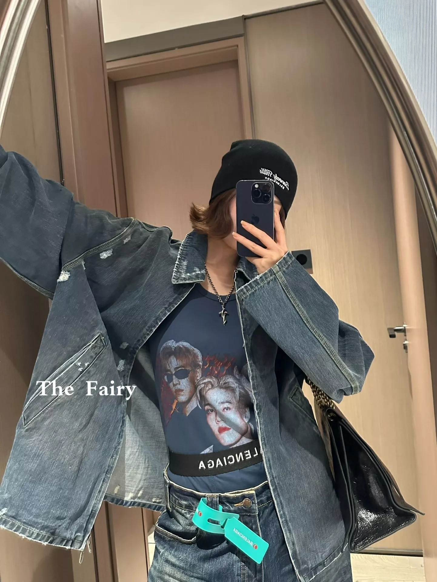 발렌시아가 BAGGY 코튼 지퍼 데님 재킷 상세 이미지 14
