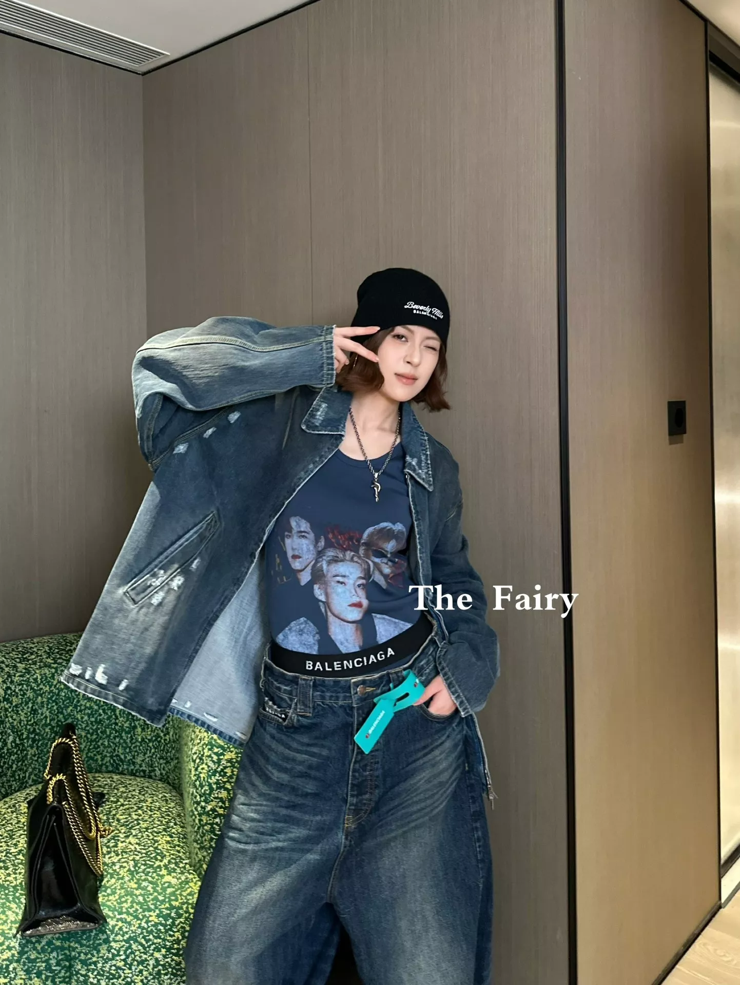 발렌시아가 BAGGY 코튼 지퍼 데님 재킷 상세 이미지 17