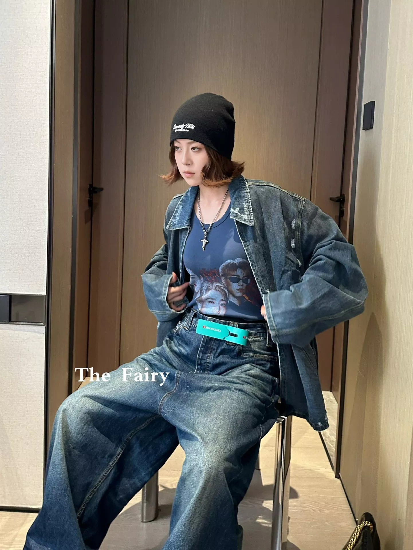 발렌시아가 BAGGY 코튼 지퍼 데님 재킷 상세 이미지 12