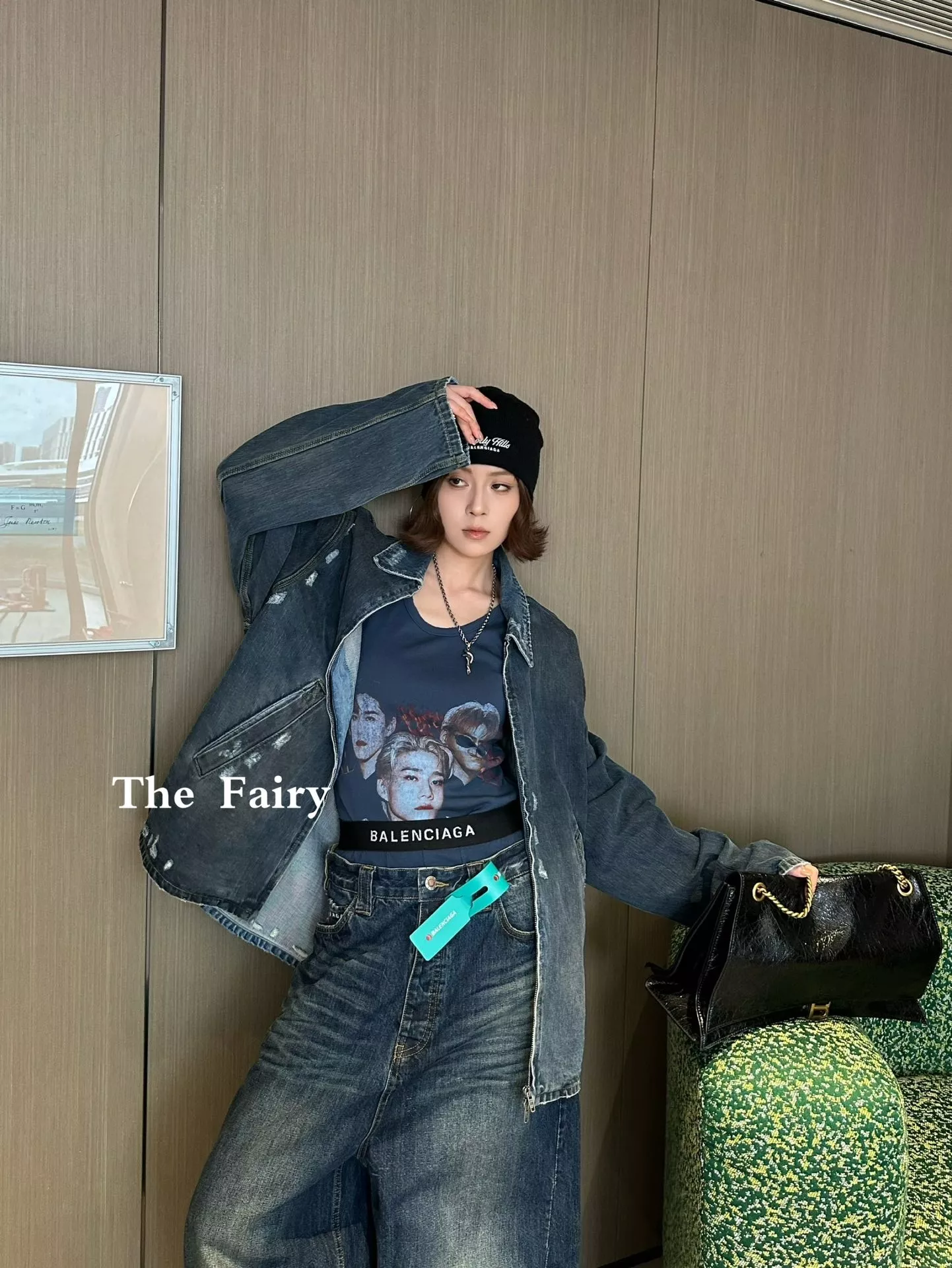 발렌시아가 BAGGY 코튼 지퍼 데님 재킷 상세 이미지 16