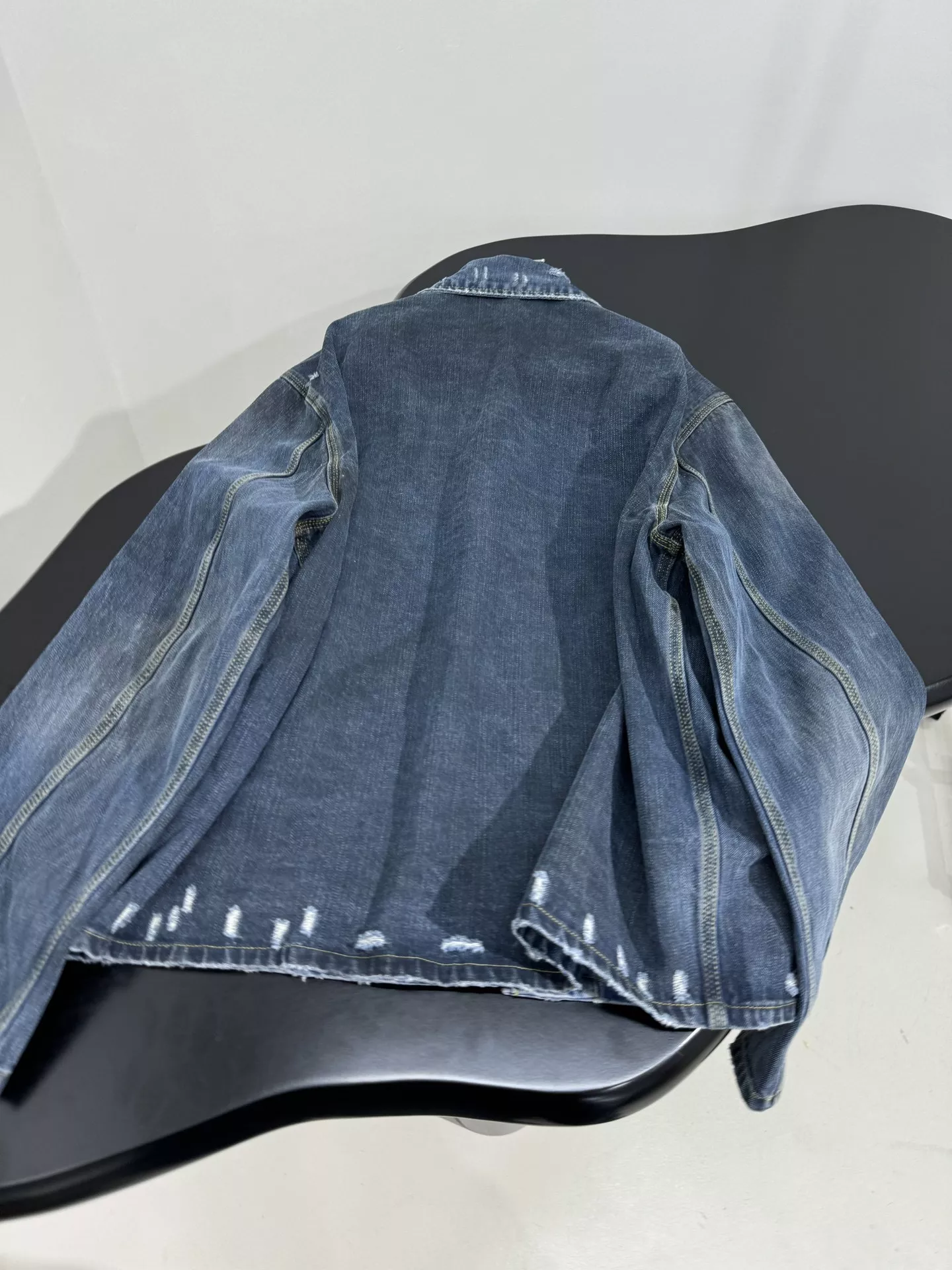 발렌시아가 BAGGY 코튼 지퍼 데님 재킷 상세 이미지 9