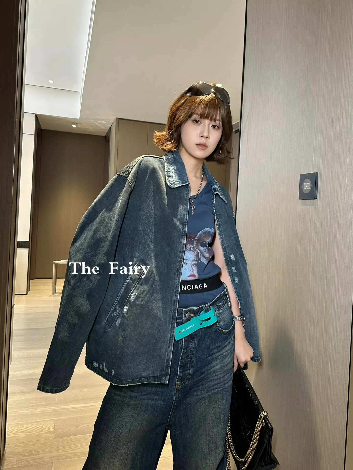 발렌시아가 BAGGY 코튼 지퍼 데님 재킷 상세 이미지 19