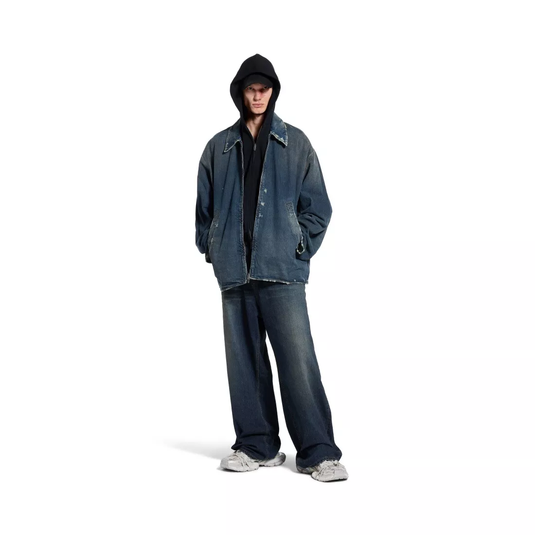 발렌시아가 BAGGY 코튼 지퍼 데님 재킷 상세 이미지 29