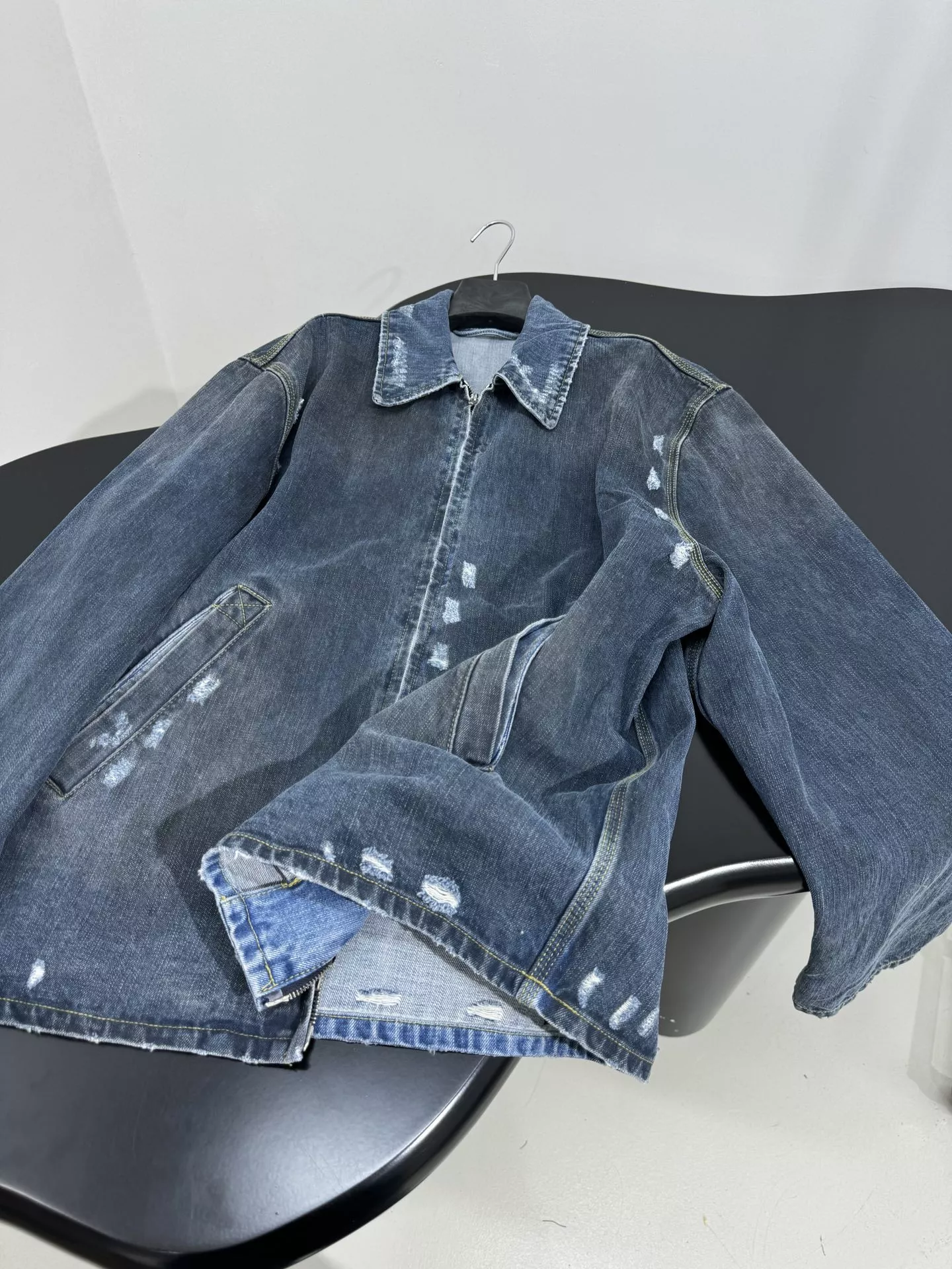 발렌시아가 BAGGY 코튼 지퍼 데님 재킷 상세 이미지 7