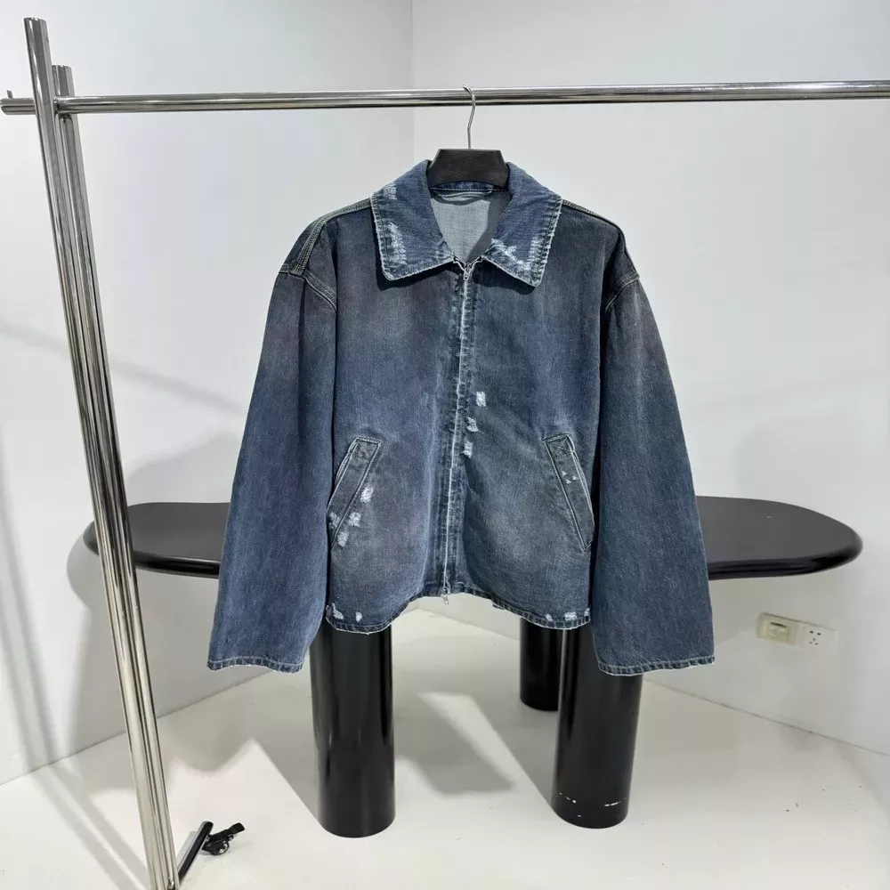 발렌시아가 BAGGY 코튼 지퍼 데님 재킷