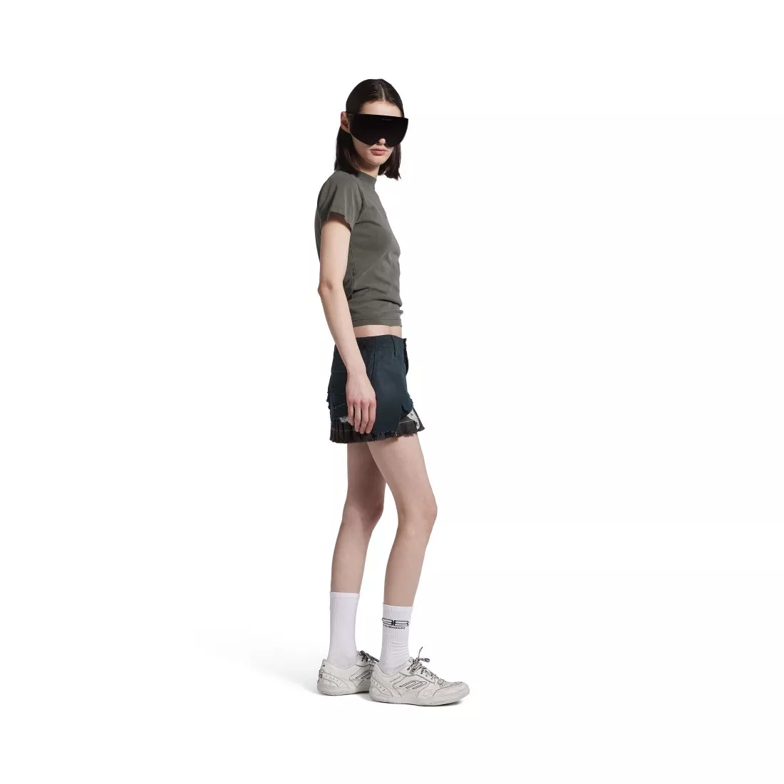 발렌시아가 루프 스포츠 아이콘 스몰 핏 워싱 프린트 티셔츠 상세 이미지 23