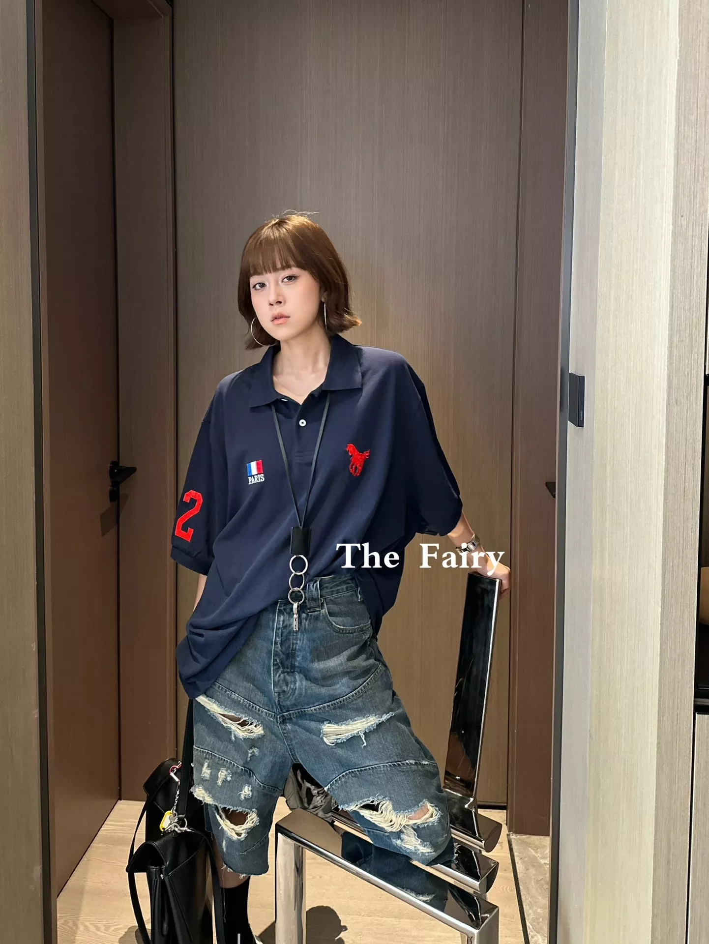 발렌시아가 배기 오버사이즈 데님 하프팬츠 상세 이미지 11