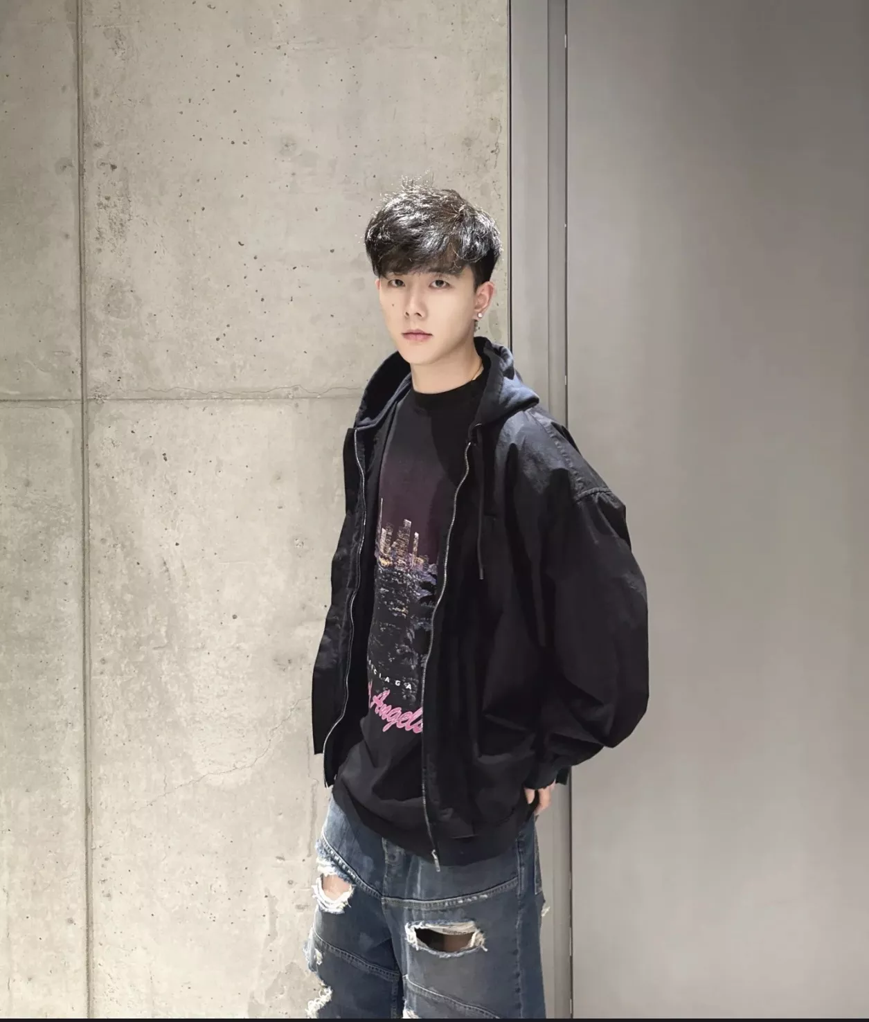 발렌시아가 배기 오버사이즈 데님 하프팬츠 상세 이미지 21