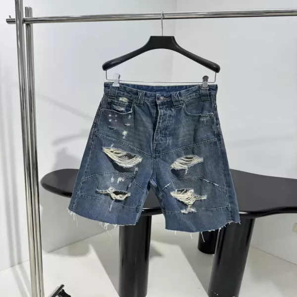발렌시아가 배기 오버사이즈 데님 하프팬츠