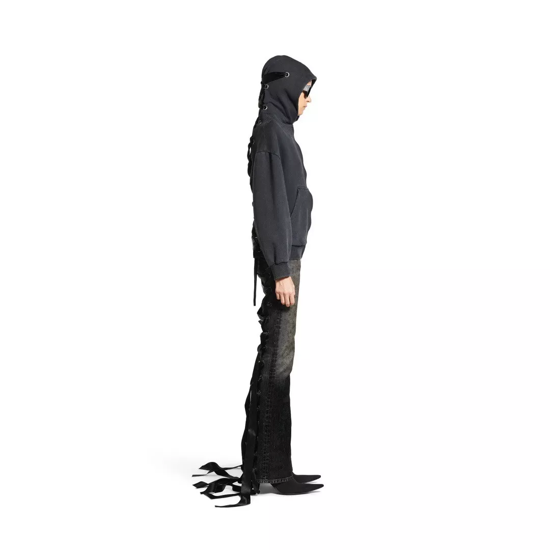 발렌시아가 레이스업 후드 집업 재킷 상세 이미지 21