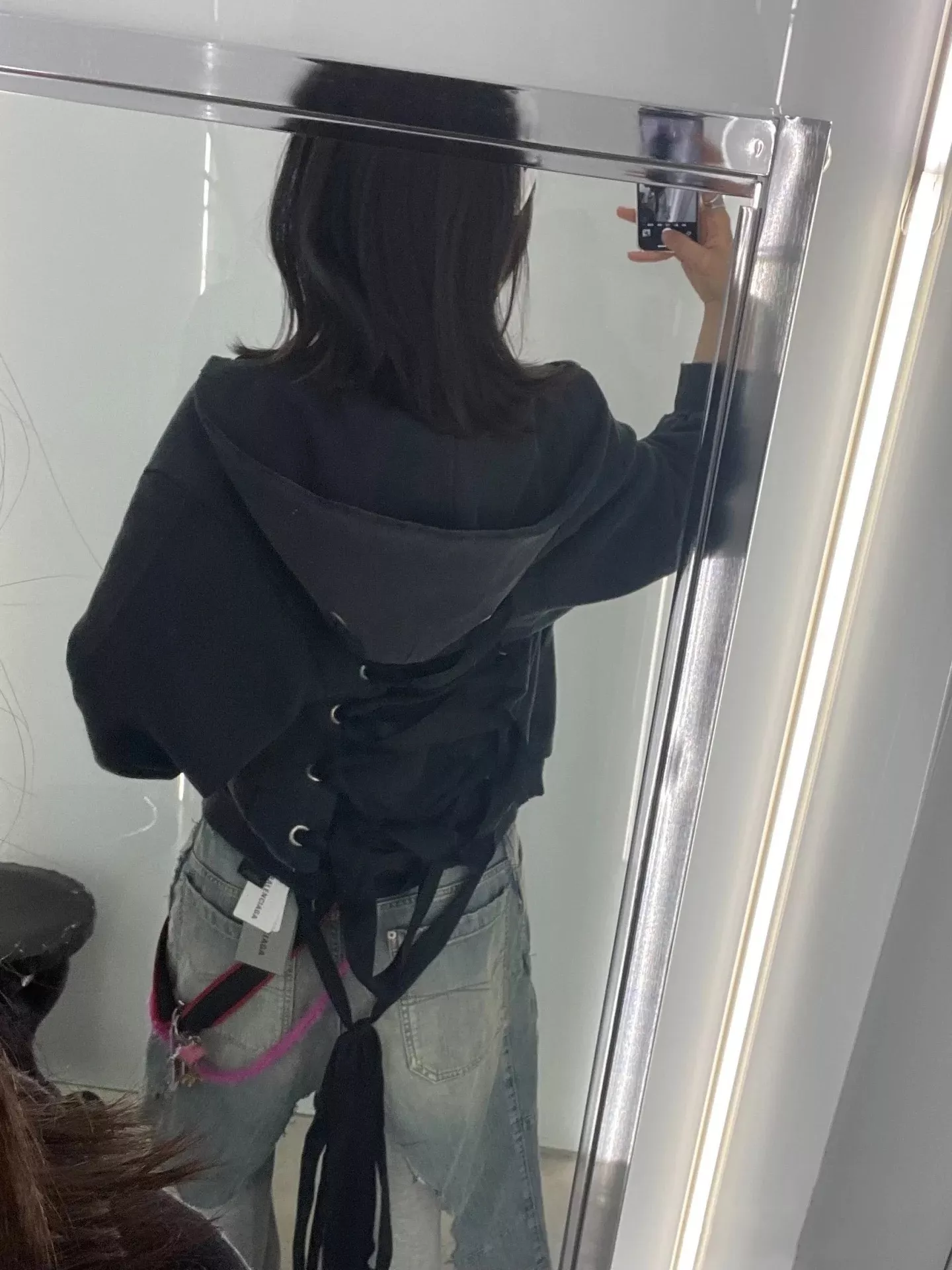 발렌시아가 레이스업 후드 집업 재킷 상세 이미지 17