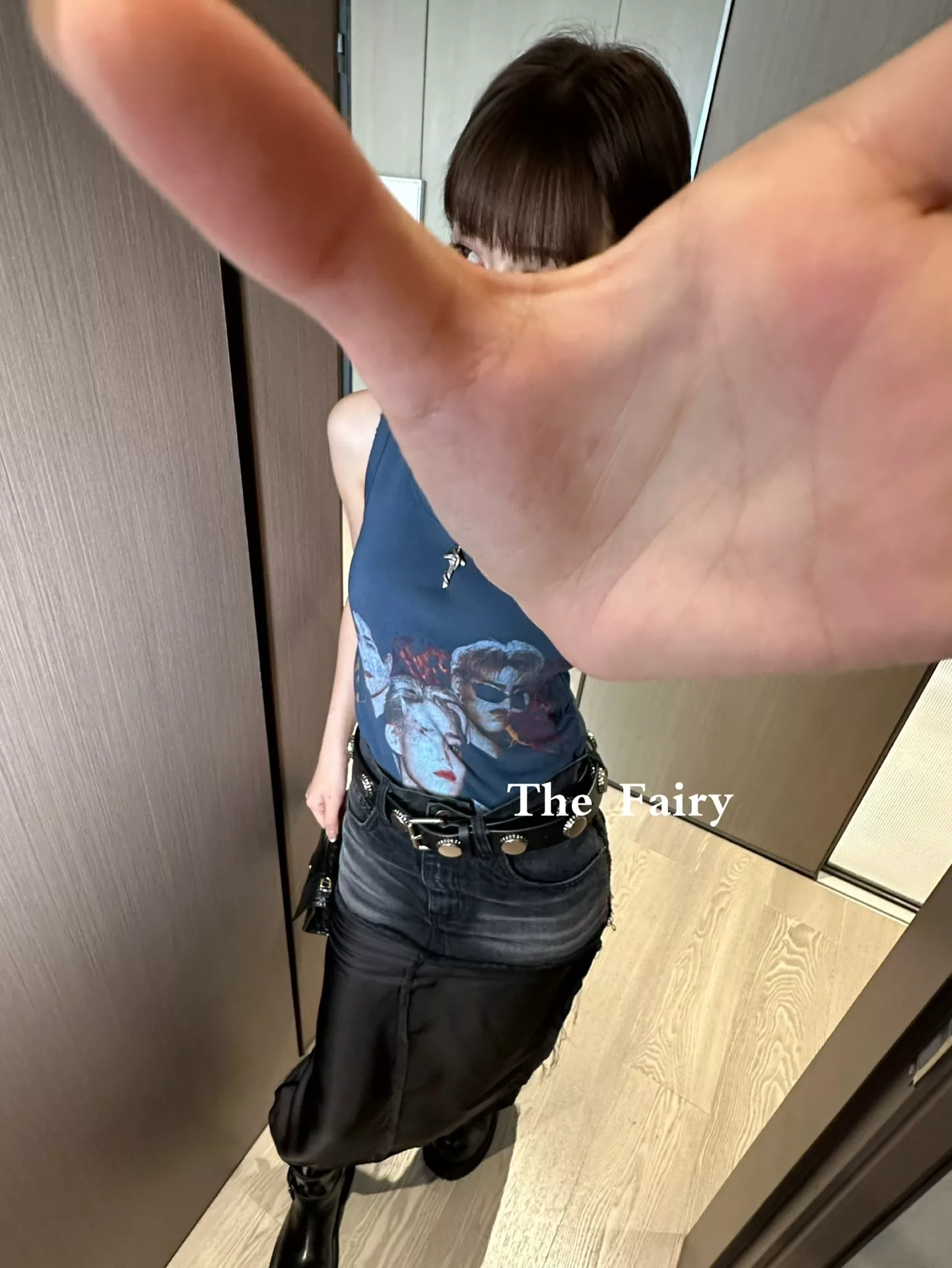 발렌시아가 투톤 패치워크 데님 미니 스커트 상세 이미지 35