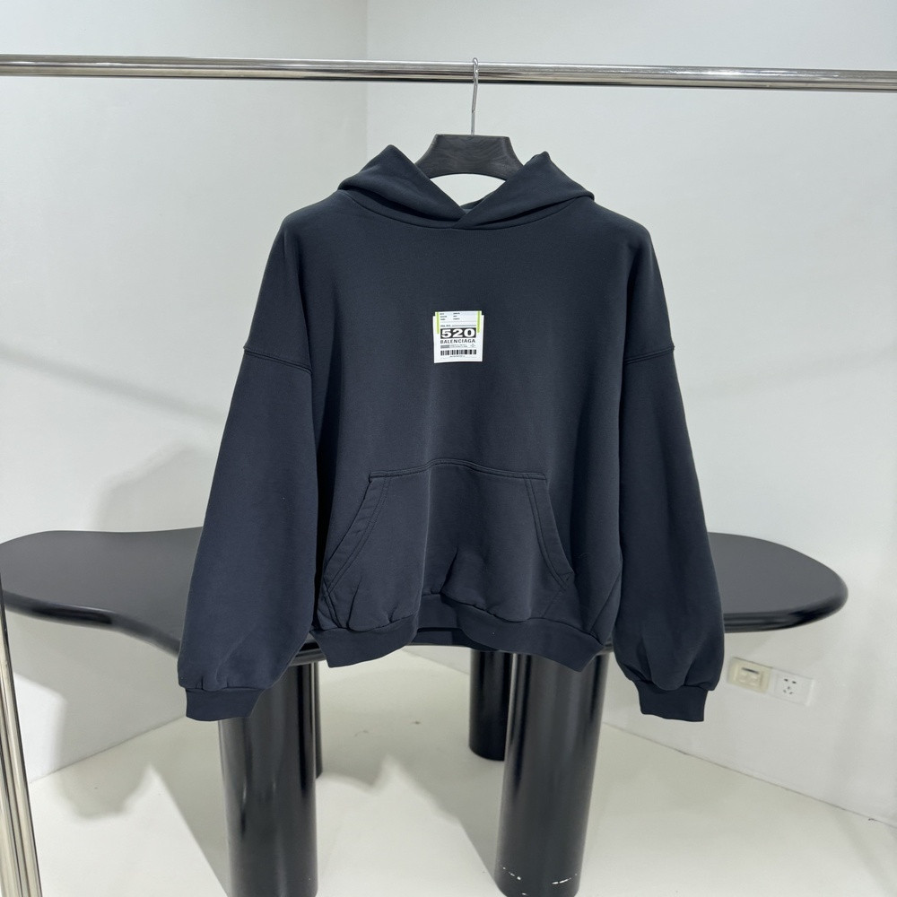 발렌시아가 520 한정 에어포트 태그 패치 후드