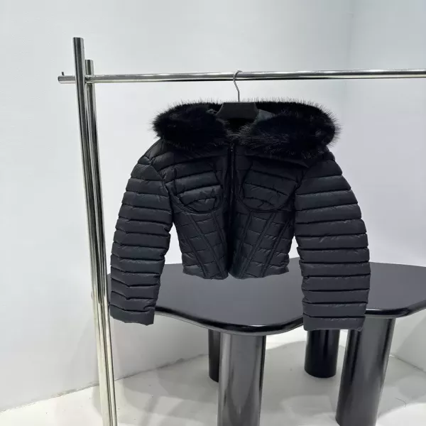발렌시아가 스키 크롭 빅카라 슬림 패딩 재킷