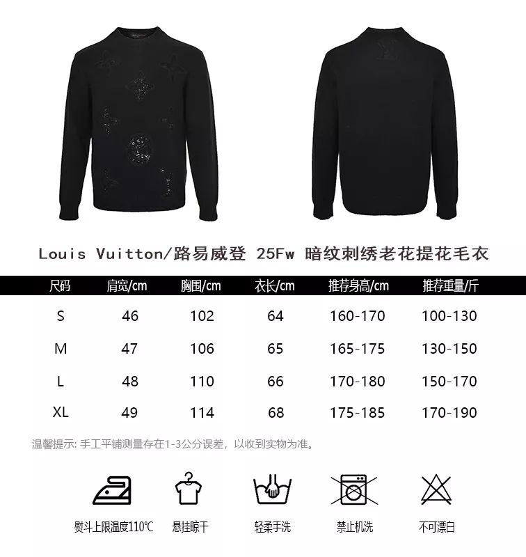 루이비통 25FW 다크 모노그램 자카드 자수 니트 상세 이미지 10