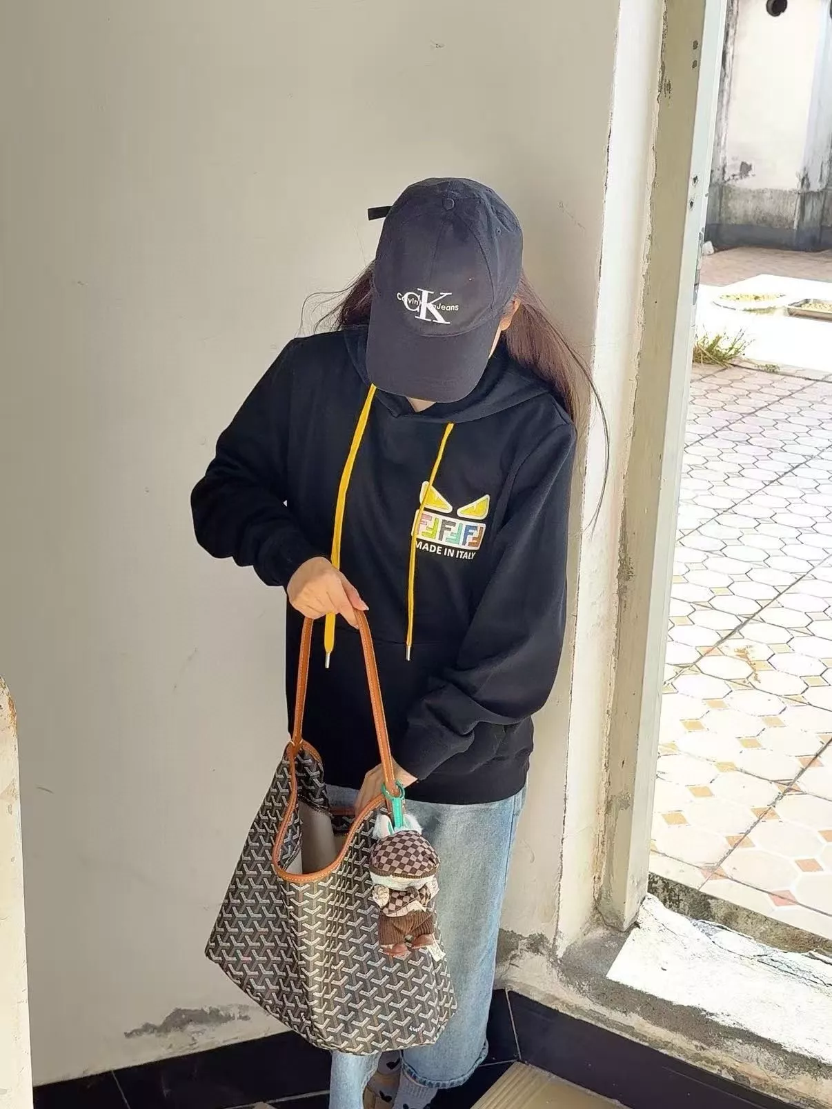 펜디 타월 자수 패치 몬스터 아이즈 후드 상세 이미지 19
