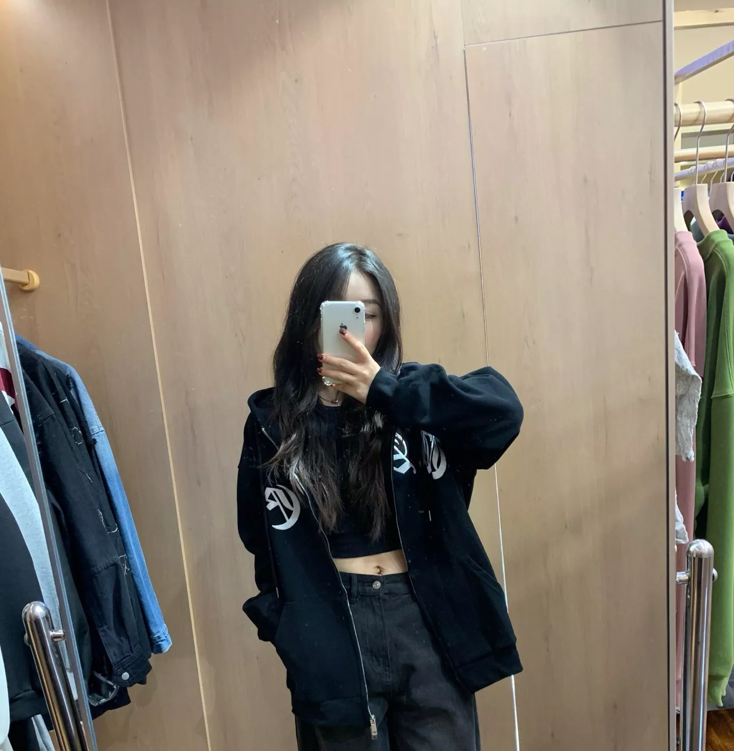 셀린느 고딕 레터 자수 후드 집업 상세 이미지 18