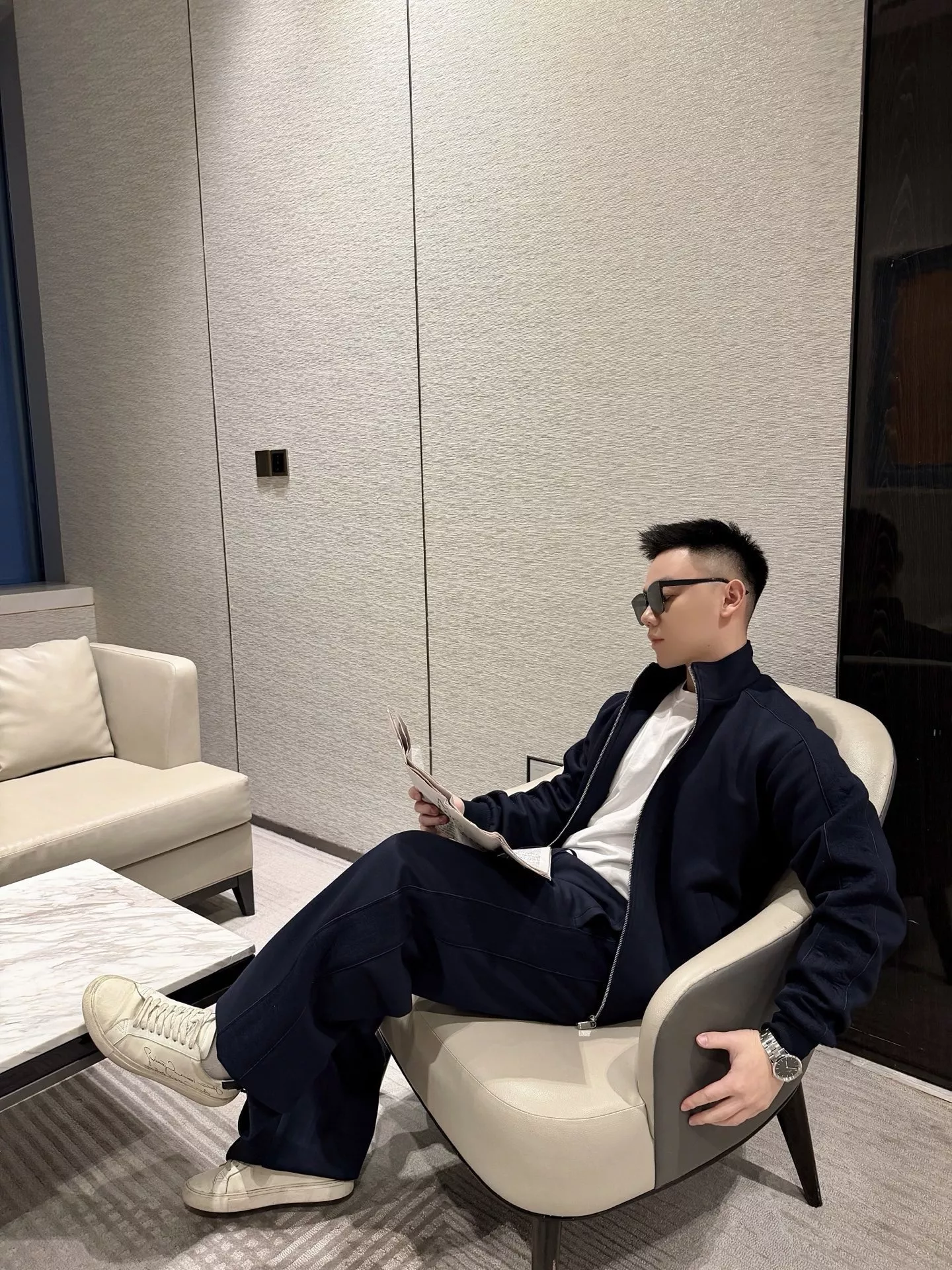 디올 오블리크 자카드 사이드 패널 와이드 니트 팬츠 상세 이미지 22
