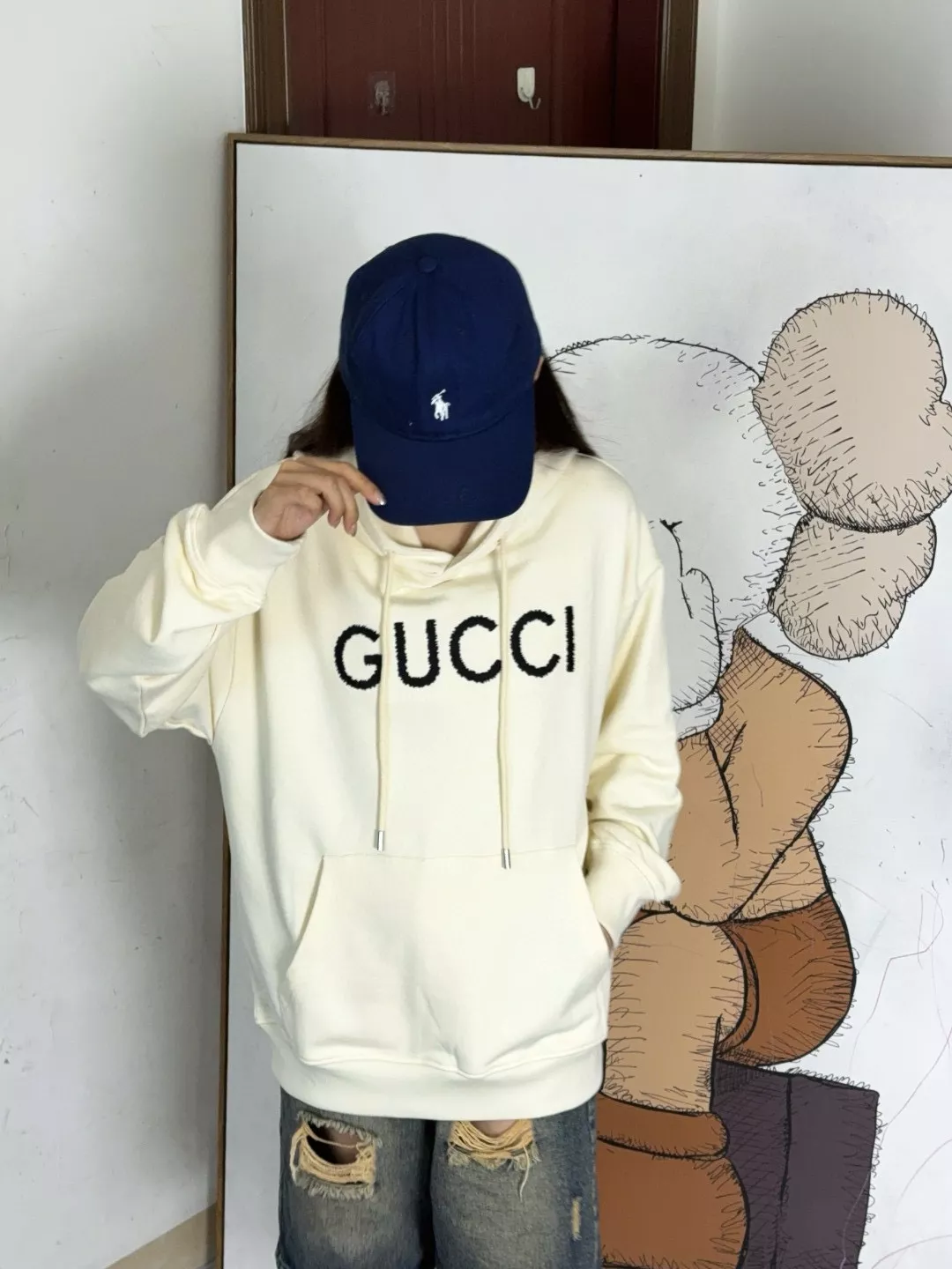 구찌 25FW GUCCI 레터 자수 후드 상세 이미지 17