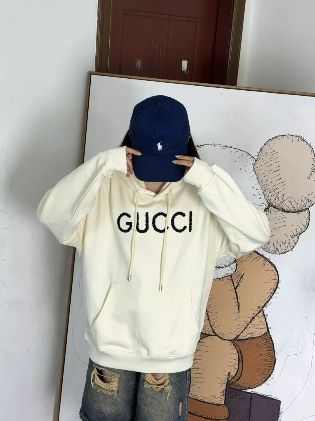 구찌 25FW GUCCI 레터 자수 후드 상세 이미지 15