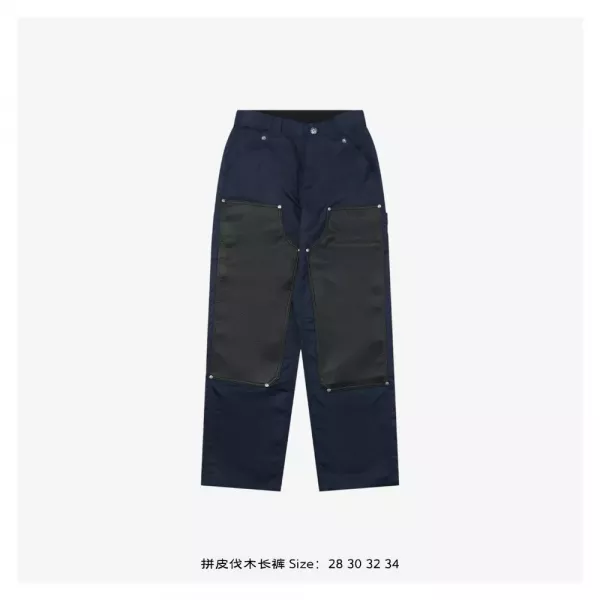 크롬하츠 24FW 스플릿 레더 로거 팬츠