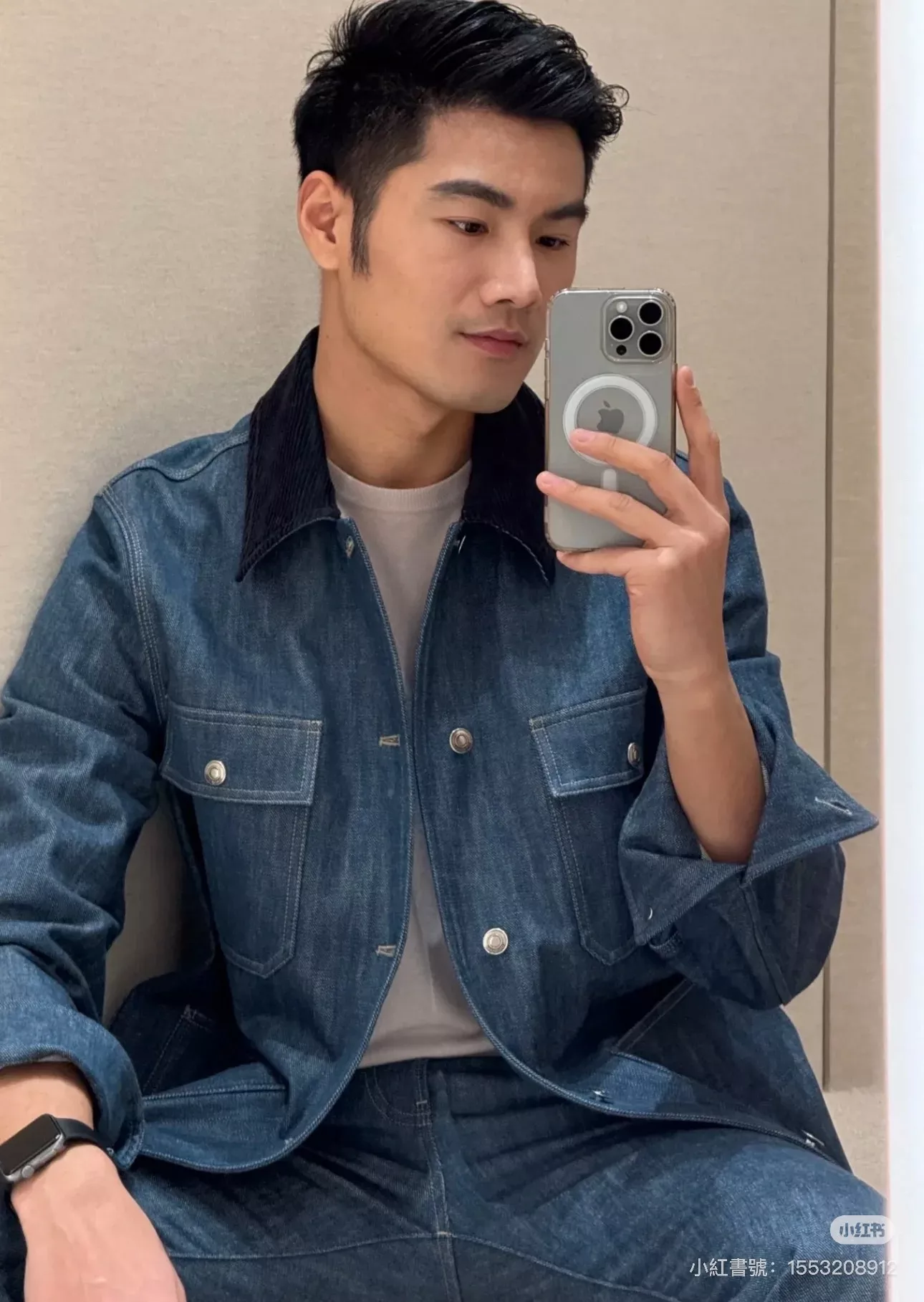 로로피아나 클래식 워크웨어 스타일 워시드 데님 재킷 상세 이미지 24
