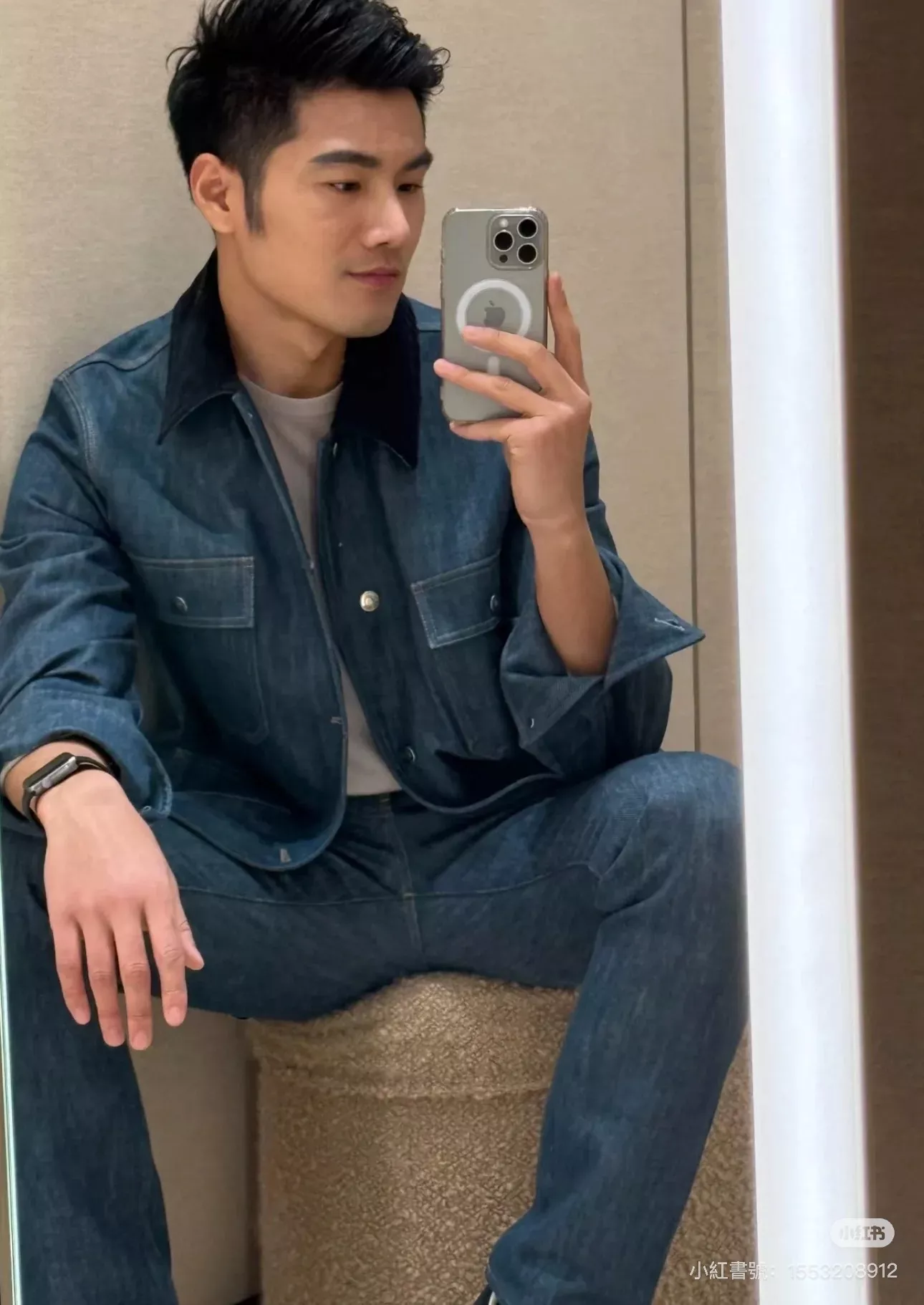 로로피아나 클래식 워크웨어 스타일 워시드 데님 재킷 상세 이미지 25