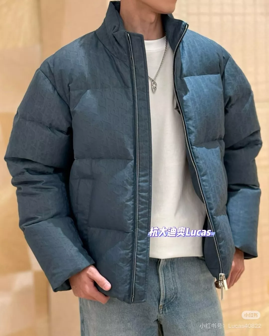 디올 올오버 모노그램 하이넥 다운 재킷 상세 이미지 15