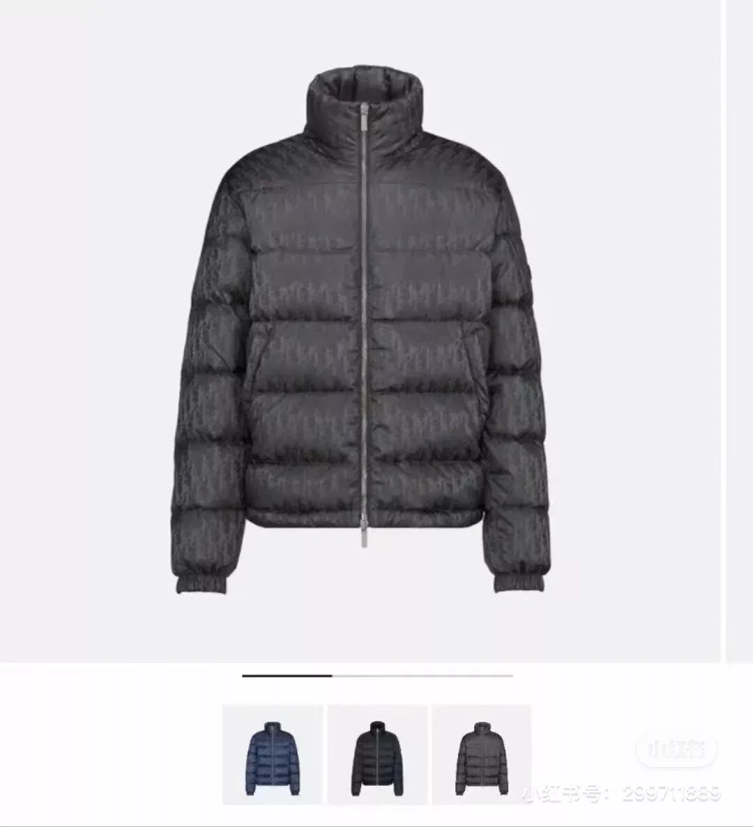 디올 오블리크 자카드 테크 패브릭 숏 다운 재킷 상세 이미지 9
