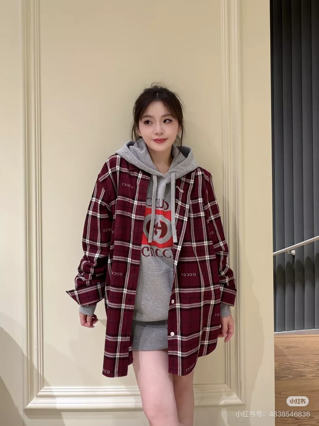 구찌 스코틀랜드 체크 자카드 안감 셔츠 상세 이미지 13