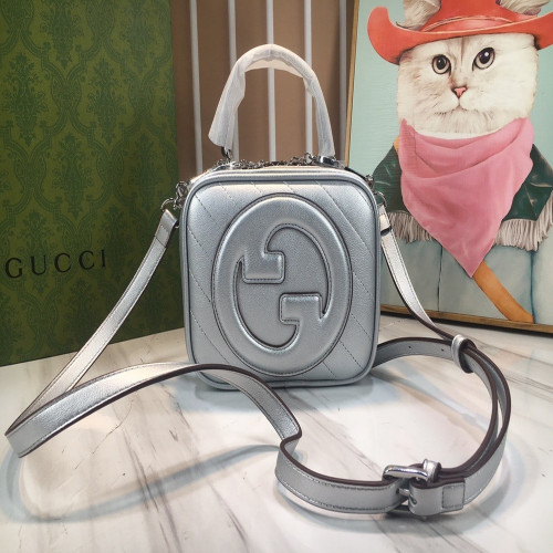 구찌 블론디 더블G 가죽 핸들 크로스백